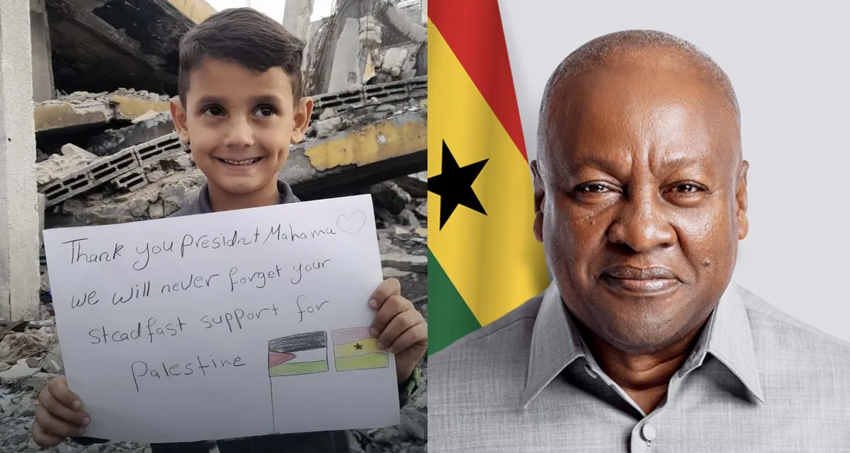 Palestinian Boy Thanks Ghana’s Mahama After UN Speech on Gaza