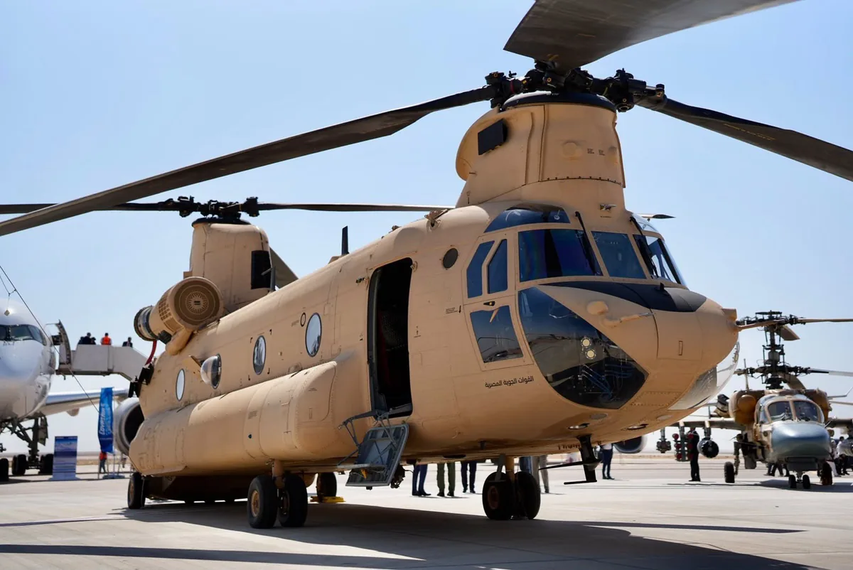 The new CH-47F Chinook heavy-lift helicopter