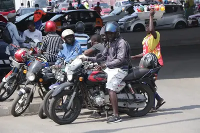 Okada riders in Accra